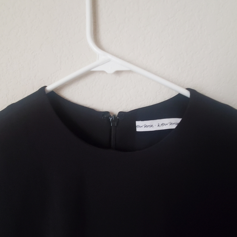 SOLD Black & Other Stories Midi Dress with Side Slits - Picture 4 of 5